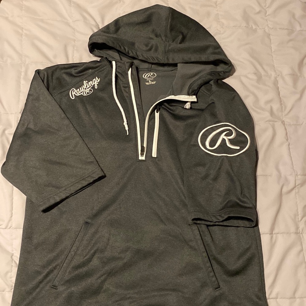 Short sleeve, pull over, hoodie, kanga pocket